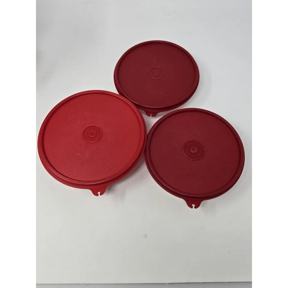 VINTAGE TUPPERWARE MISC LOT OF 34 RED CHRISTMAS FESTIVE FOOD STORAGE CONTAINERS